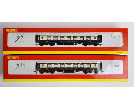 2x Hornby Pullman Coaches with Lights - To Include: R4144 Car No.35, R4144A Car No.34 - Both Boxed. P&amp;P Group 2 (£18+VAT 