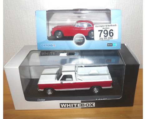 Oxford 1:43 scale automobiles and 1 Whitebox 1:43 scale Dodge Ram truck 1987. P&amp;P Group 2 (£18+VAT for the first lot and 