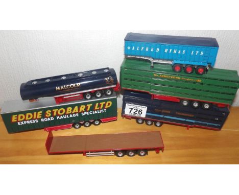 Oxford 1:76 scale x 6 mixed lot tankers, livestock, tippers etc. P&amp;P Group 2 (£18+VAT for the first lot and £2+VAT for su