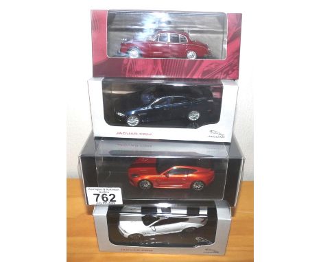 IXO, TSM, Atlas 1:43 x 4 Jaguar saloon cars. P&amp;P Group 2 (£18+VAT for the first lot and £2+VAT for subsequent lots) 