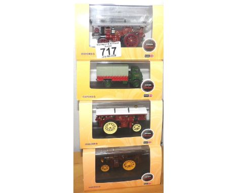 Oxford 1:76 scale x 4 Showmand Locos x 3 and 1 Bertram Mills Circus Bedford QLD. P&amp;P Group 2 (£18+VAT for the first lot a