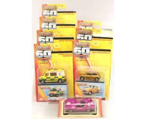 Matchbox Scorpions c1971 electronic car Tornado 002 in very good condition with some wear to bubble pack and seven Matchbox 1