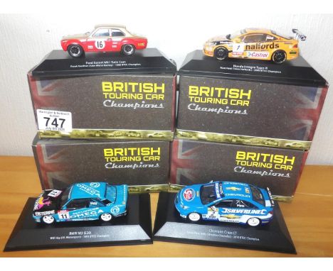 Atlas Editions 1:43 scale x 4 British Touring Car Champions. P&amp;P Group 2 (£18+VAT for the first lot and £2+VAT for subseq