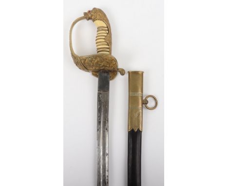 Imperial German Naval (Kaiserliche Marine) Officers Dress Sword by Carl Eickhorn, fine example with ivorine grip retaining th