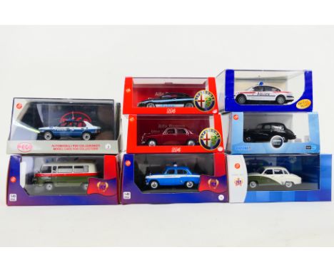 M4 Model Cars - Pego - IST - Cars&amp;Co - Oxford - 8 x boxed models in 1:43 scale including Alfa Romeo 33, Sunbeam Talbot 90