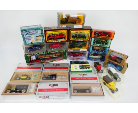 Solido - Brumm - Matchbox - Corgi - 24 x boxed models including Bugatti 57S Roadster # 169, MG TC # Y8, Ford Cortina # D708, 