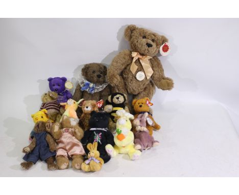 Ty, Simply Soft Collection, Gallery Teddy Bears - 15 x bears and soft toys - Lot includes a #2976 'Helena' Gallery Teddy bear