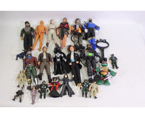 Mattel, Hasbro, DC Comics, Playmates Toys, Other - 22 x unboxed mostly modern figures, consisting of Action Man, Barbie, Star