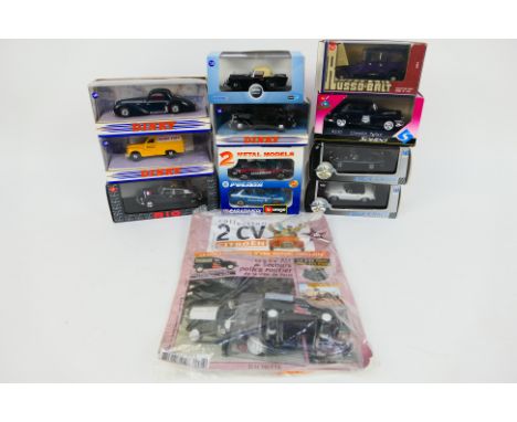 Solido - Dinky - Rio - Oxford - 12 x models in 1:43 scale including Citroen DS, Ford Pilot, Alfa Romeo 156, MGB, Daimler Dart