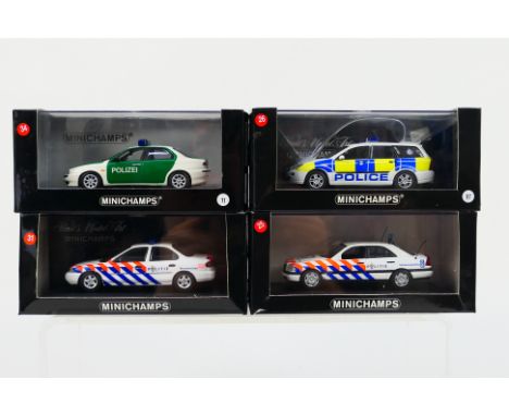 Minichamps - 4 x boxed emergency vehicles in 1:43 scale including limited edition Alfa Romeo 156 one of only 1632 made, a For