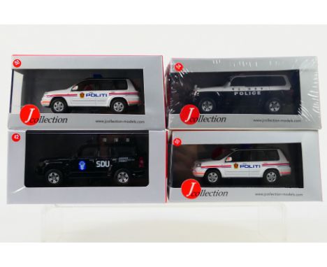 Jcollection - 4 x boxed Nissan emergency vehicles in 1:43 scale, a Patrol in Hong Kong SDU livery, 2 x X-Trail models in Norw
