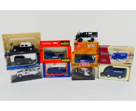 Tomica Dandy - Solido - Norev - Corgi - 9 x boxed / carded models including limited edition Renault 1000KG Gendarmerie van # 