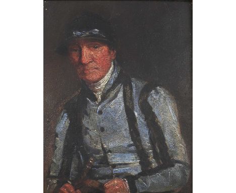 English School, early 19th centuryWilliam Clift (1762-1840), a half-length portrait of the champion jockey,oil on board, insc