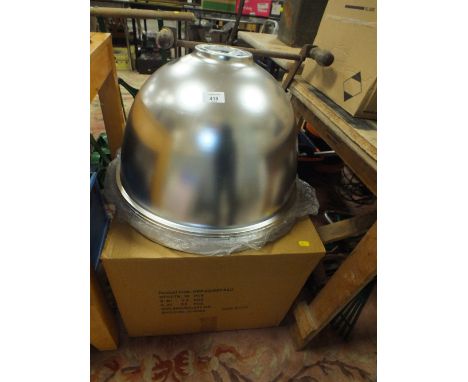 A QUANTITY OF VERSI HIGHBAY REFLECTOR ALUMINIUM INDUSTRIAL LIGHT SHADES