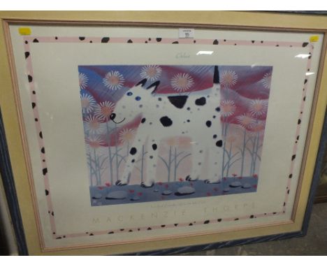 A FRAMED AND GLAZED MACKENZIE THORPE PRINT 'CHLOE - IN THE LAND OF WONDER, SAFE IN THE SIGHT OF LOVE' 