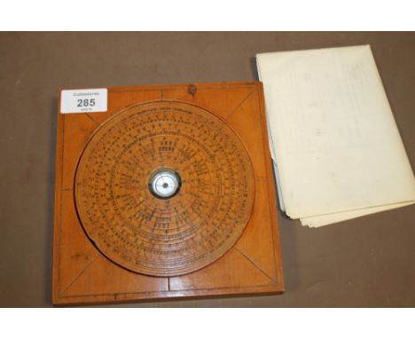 A FENG SHUI COMPASS, signed to the back of the main disc, W 17.25 cm
