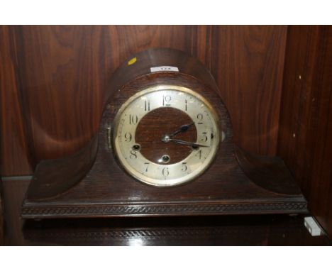 A NAPOLEON  HAT MANTLE CLOCK
