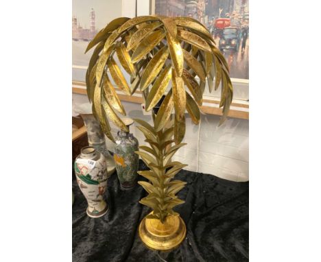 GILT METAL PALM TREE LAMP 73CMS (H) APPROX