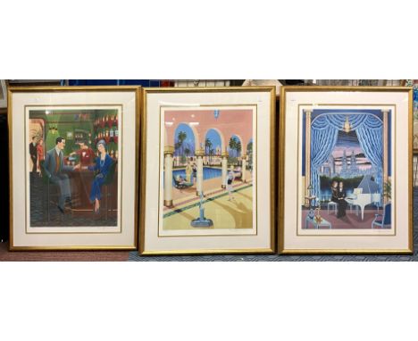 3 LIMITED EDITION PRINTS BY TRACEY K DENNISON - SIGNED IN PENCIL - 30CMS X 37CMS WITH FRAME