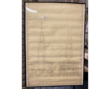 SAINT MARTIN IN THE FIELDS ARCHITECTURAL FRAMED DRAWING - SIGNED 98CM (H) X 65CM (W)