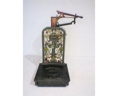 A Parnall &amp; Sons, Bristol painted cast iron set of platform scales.