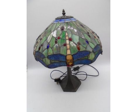 A Tiffany style "Dragonfly" table lamp - approx. height 52cm 