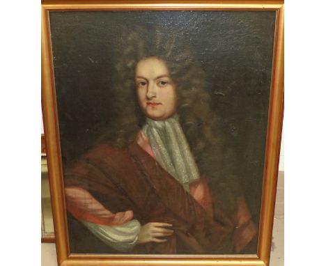 An 18th / 19th century English School half-length portrait of a Georgian gentleman, oil, gilt frame, 33" x 26" 