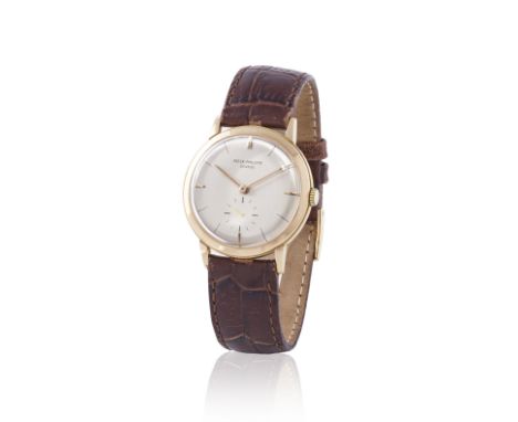 Patek Philippe. An 18K gold manual wind wristwatchPatek Philippe. Montre bracelet en or jaune 18K (750) mouvement mécaniqueMo