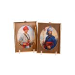 λ MICHAEL BARTLETT RMS (1922-2008), TWO PORTRAIT MINIATURES