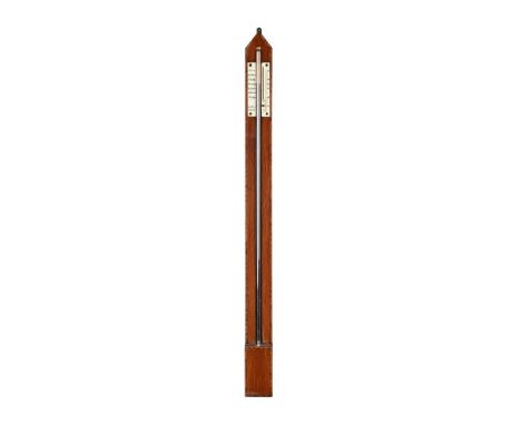 Y A REGENCY PARTRIDGE WOOD MERCURY STICK BAROMETERWILLIAM URE, GLASGOW, CIRCA 1820The rectangular ivory Vernier scales calibr