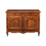 A FRENCH OAK SIDE CUPBOARD