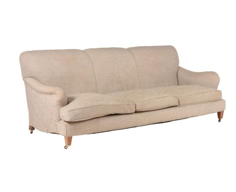 A MODERN SOFA IN VICTORIAN STYLEIN THE MANNER OF HOWARD AND SONS88cm high, 225cm wide, 115cm deepCondition Report: Overall th