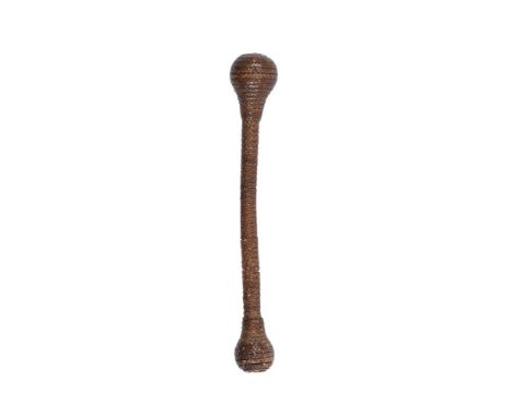 A VICTORIAN BRAIDED LEATHER FLEXIBLE LIFE PRESERVERLATE 19TH CENTURYWith bulbous ends22cm longProvenance: The 'Constable' Col