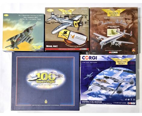 Corgi Aviation Archive and similar, a boxed group of 1:72 and similar scale Military Aircraft. Although unchecked for complet