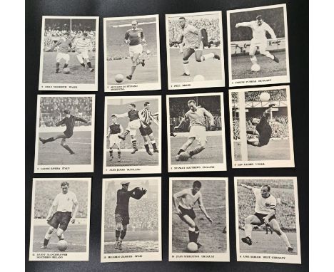 Football Trading Cards, a complete set of 1-12 B&amp;W Jackdaw No.104 Soccer Cards which includes Stanley Matthews, Lev Yashi