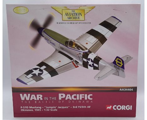 Corgi Aviation Archive, a boxed 1:32 Scale AA34404 P-51D Mustang (War in the Pacific The Battle of Okinawa). Although not che