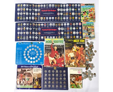 Football related collectables and promotional items comprising of FKS, Esso and similar to include FKS "Mexico 70" Sticker al
