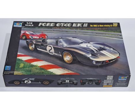 Trumpeter &amp; Doyusha a boxed 1:12 scale model kit pair to include; Trumpeter - Ford GT40 MK II 'The 1966 Le Mans winning G