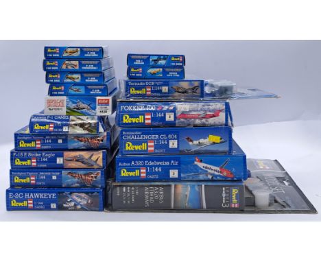 Revell a boxed 1:144/1:72 scale scale aircraft group. Conditions appear Good to Near Mint (some boxes appear still sealed, mo