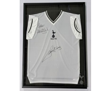 Tottenham Hotspur "Spurs", a framed Signed Replica FA Cup 1981 Shirt Signed by "Ricky Villa" &amp; "Osvaldo C&eacute;sar Ardi