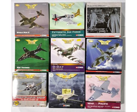 Corgi Aviation Archive, a boxed group of 1:72 scale Military Aircraft. Although unchecked for completeness condition appears 