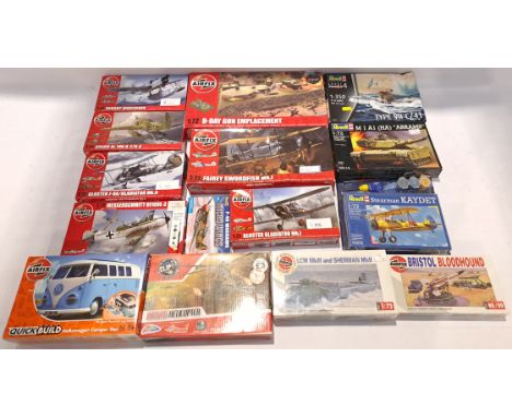 Airfix, Revell &amp; Similar, a boxed Group of Mixed Scale Model Kits. Although unchecked for completeness condition appears 