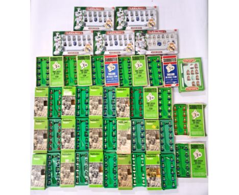 Subbuteo Table Football, a boxed team group comprising mainly of LW teams and more recent (Modern) issue teams to include Wor
