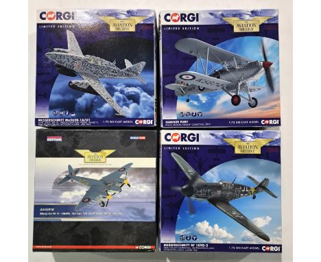 Corgi Aviation Archive, a boxed group of 1:72 scale Military Aircraft. Although unchecked for completeness condition appears 