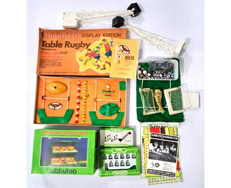 Subbuteo Football and Rugby, a boxed and unboxed group to include a boxed Table Rugby, "Display Edition" Incorporating Seven-