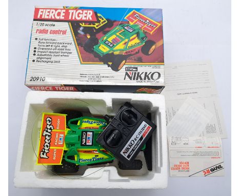 Nikko 1:20 scale radio control car 20910 - Fierce Tiger, boxed. Condition appears Good Plus to Excellent within generally Goo