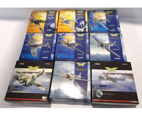 Corgi Aviation Archive, a boxed Group of 1:72 Scale Military Aircrafts.Although unchecked for completeness condition appears 