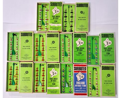 Subbuteo Table Football, a boxed HW team group to include England, Dunfermline, Queens Park Rangers and others. Conditions ap