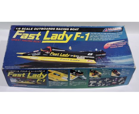 Radio Control Parts ABC Hobby 1:8 scale radio controlled, engine powered, Fast Lady F-1 'Great Racing Boat'. Condition appear