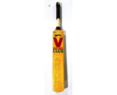 Cricket Memorabilia, A squad signed Full Size Slazenger Panther Club Cricket Bat. England V India at Headingly. Signed by bot